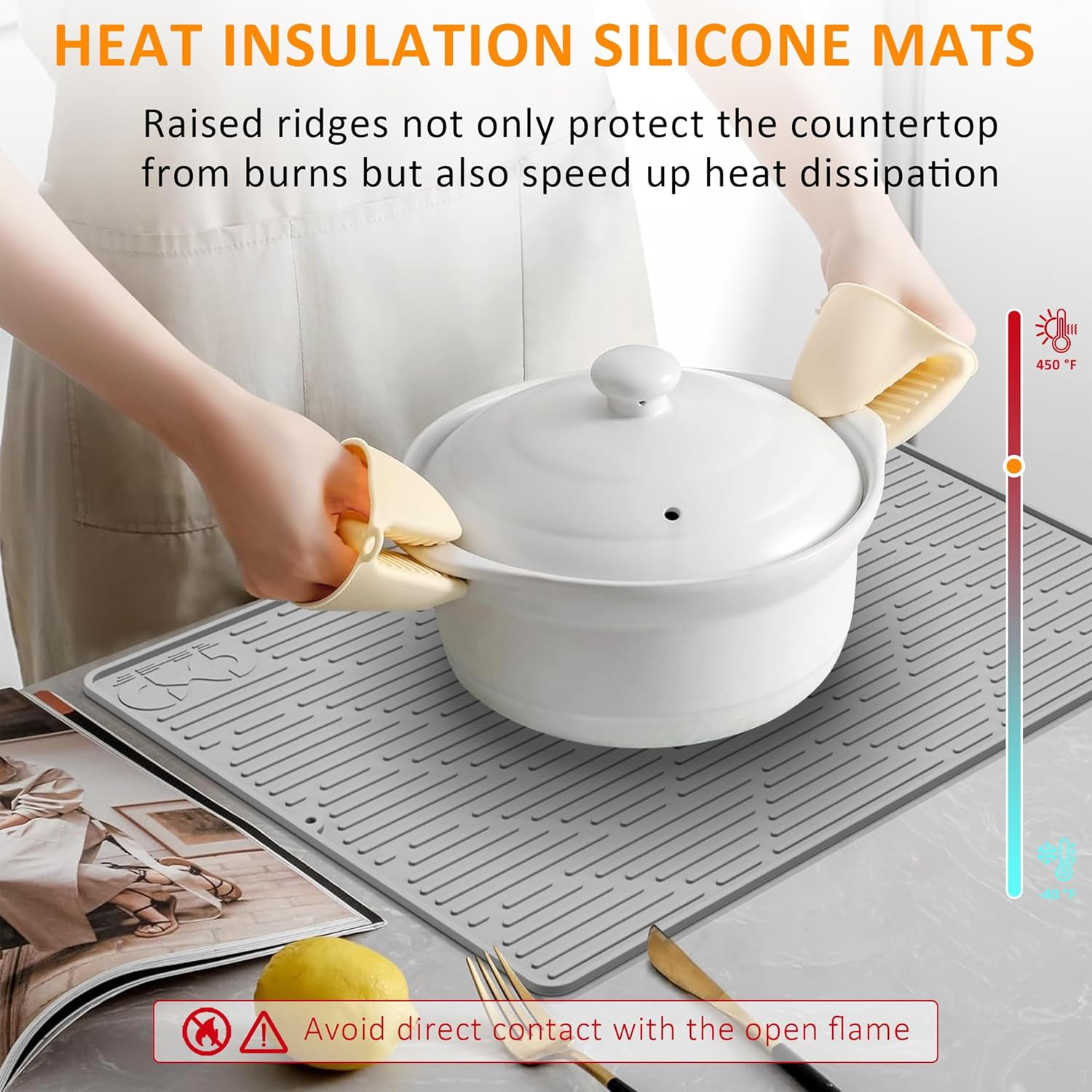 Stove Top Cover for Electric Stove 28X20'' Large Heat Resistant Silicone Stov...