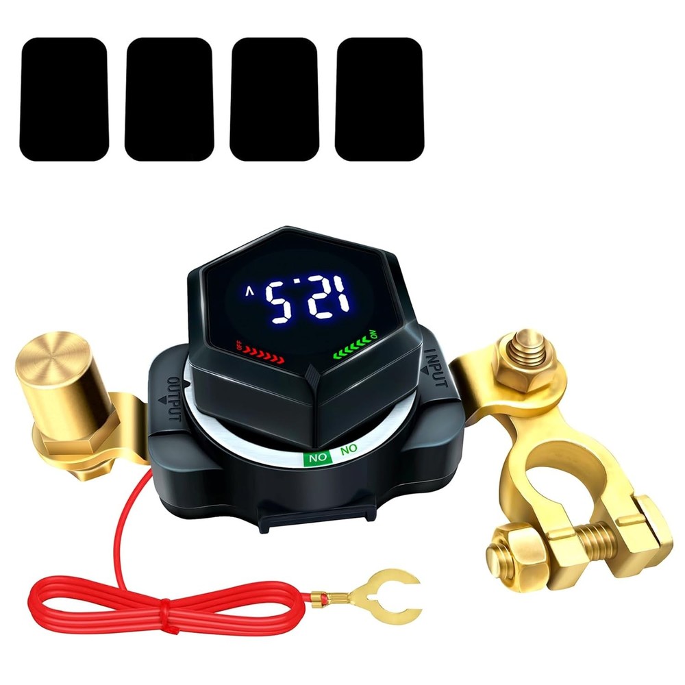 Interruptor Batería Coche 12V 250A Display Voltaje Aislador DC