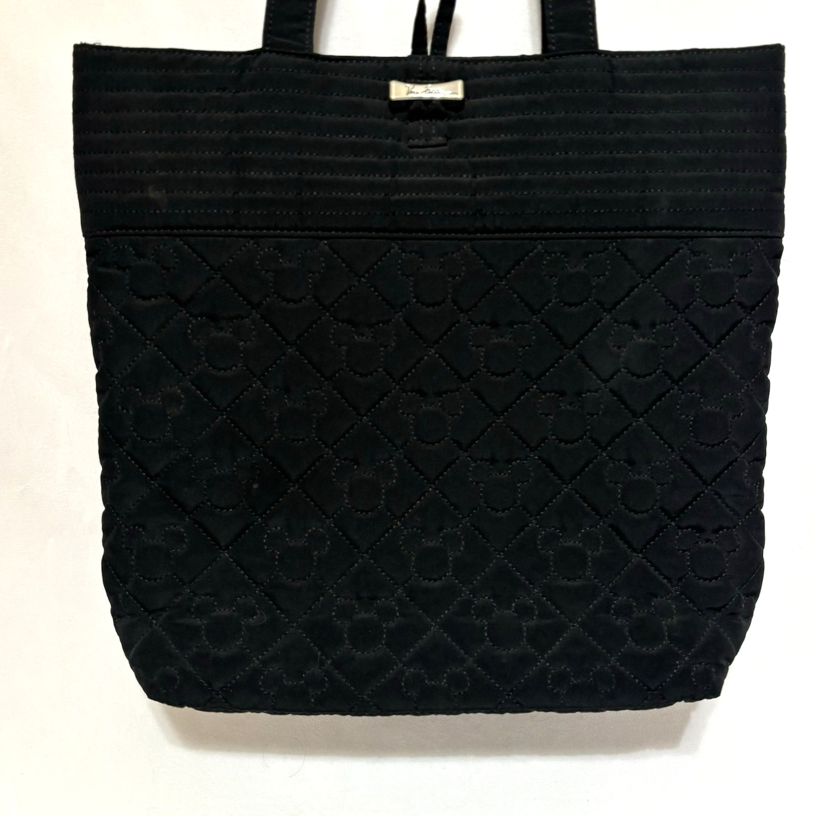 Disney Vera Bradley Mickey Mouse Quilted Black Large Tote Bag