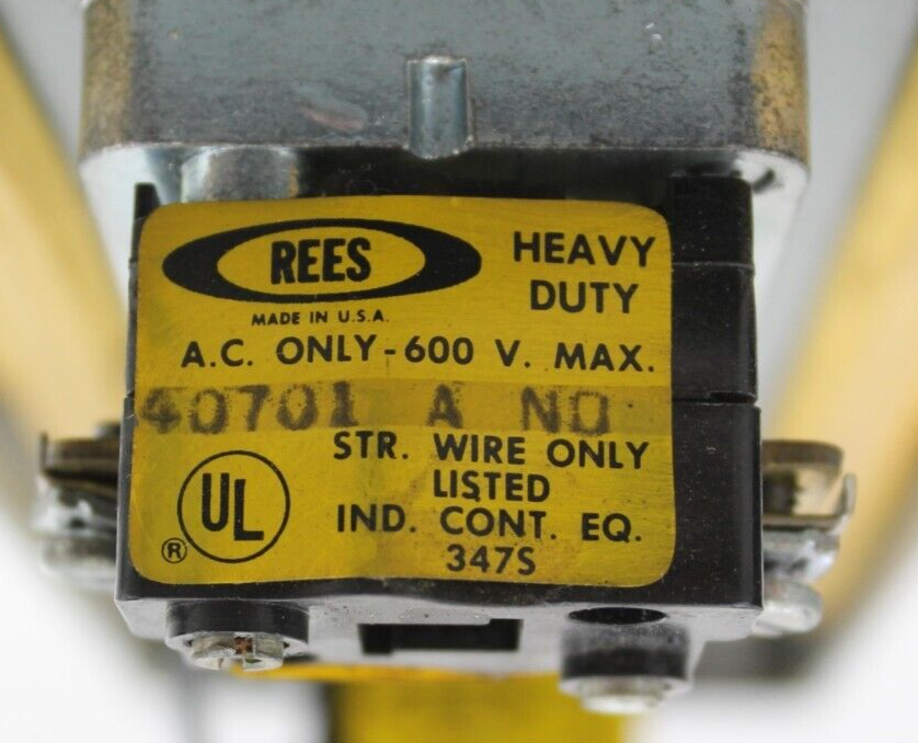 Keystone Type 13 Enclosure & Two Rees 40701-A-NO Contact Blocks