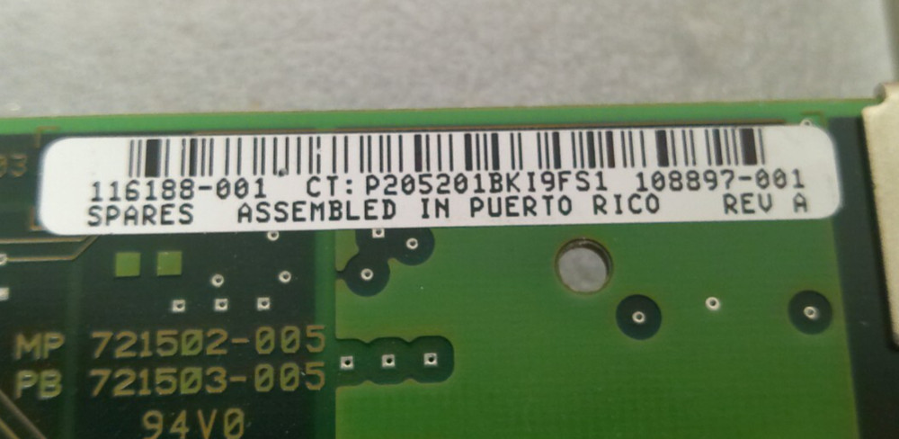 Intel Ethernet PCI Controller Card 734938-001