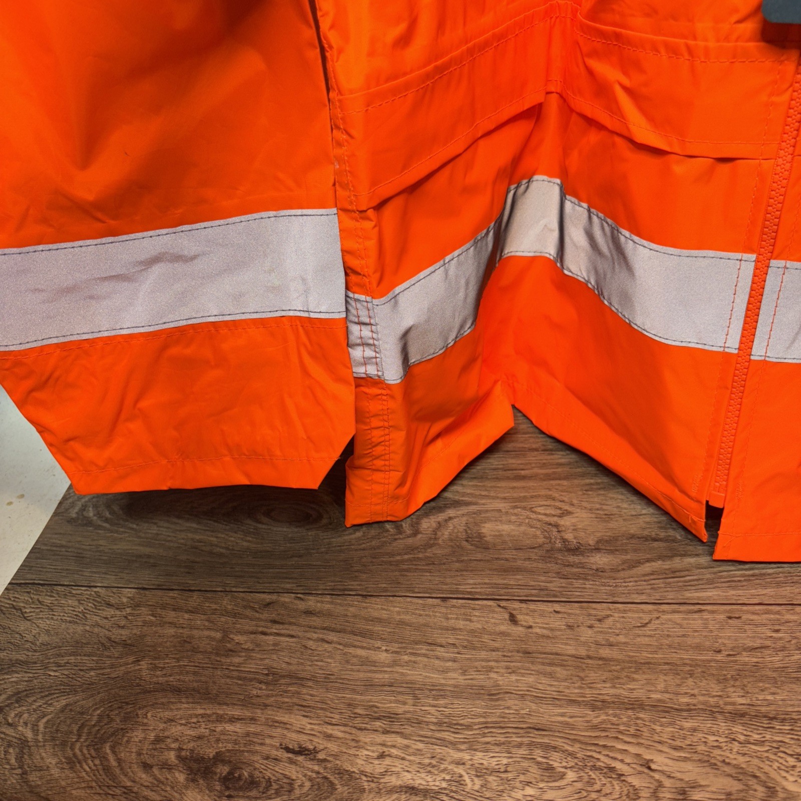 Portwest UH440 Hi-Vis Orange Rain Jacket XL Reflective Work Safety Logo