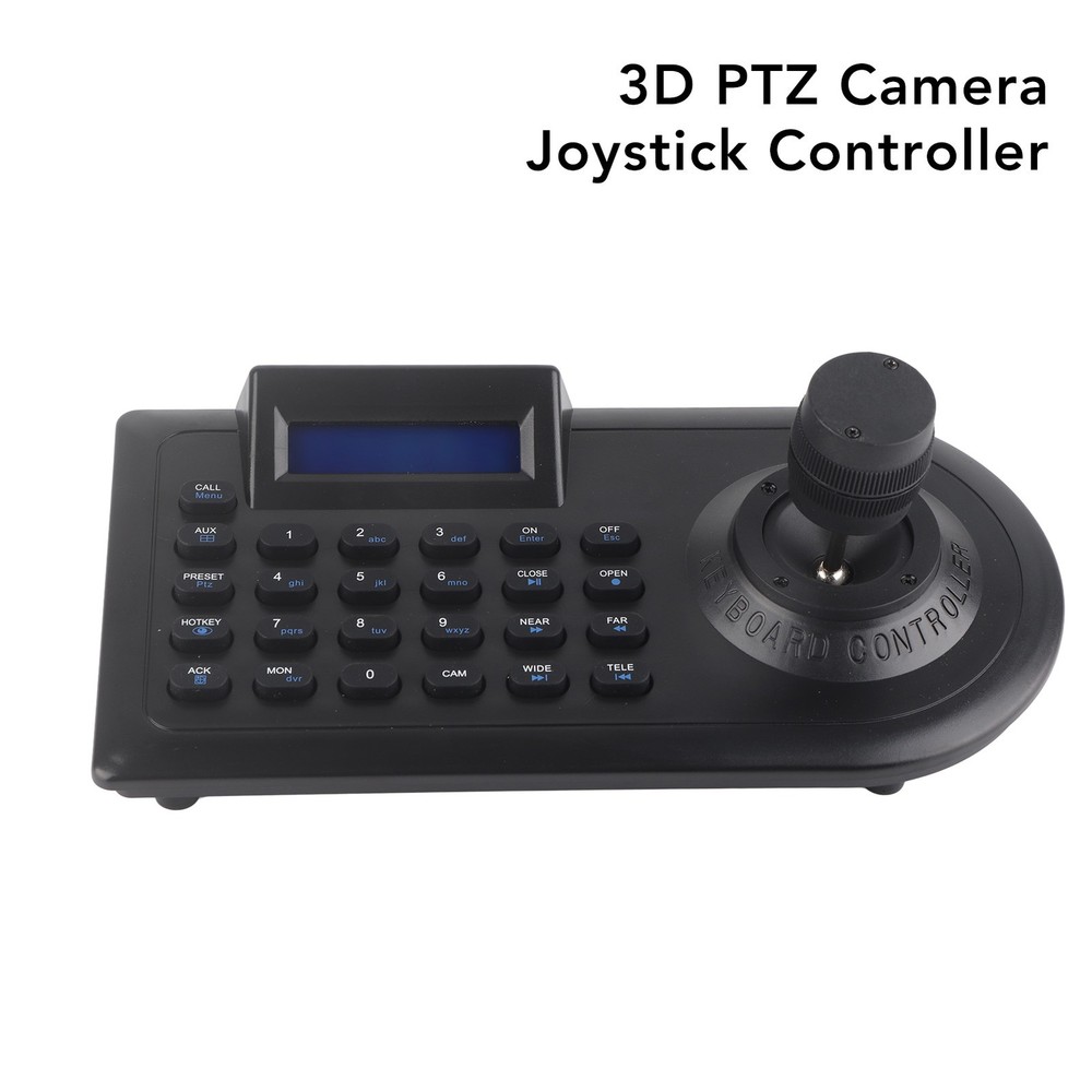 EU Plug 3D PTZ Camera Controller Strong Compatibility LCD Display With Joystick