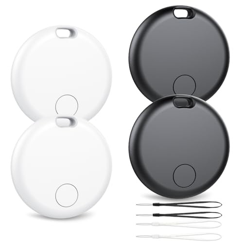 Air Tracker Tag for Android 4 Pack(NOT iOS or Huawei), 2 White&2 Black