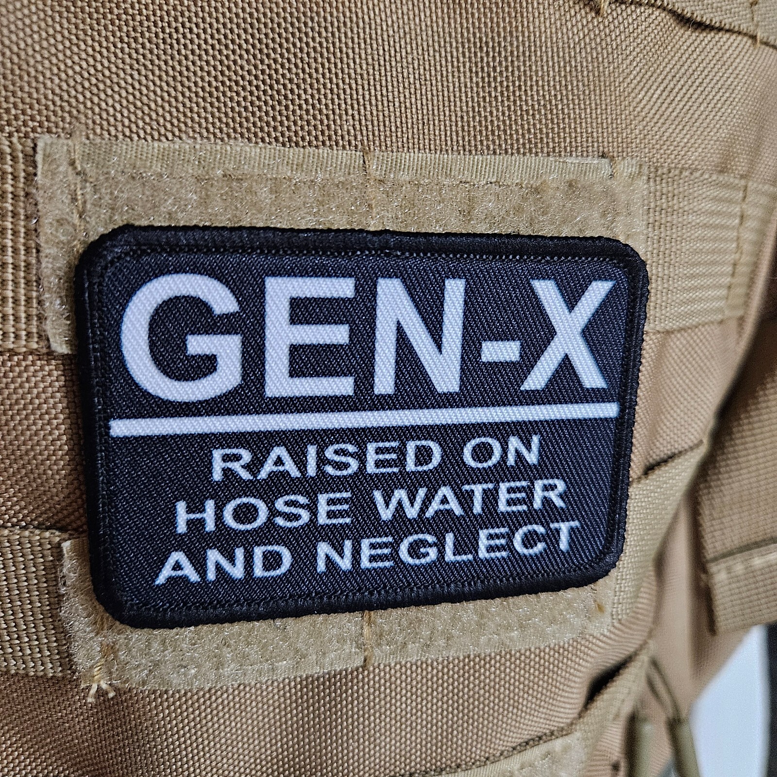 Gen x meme patch 2"x3" hook & loop backing morale patch
