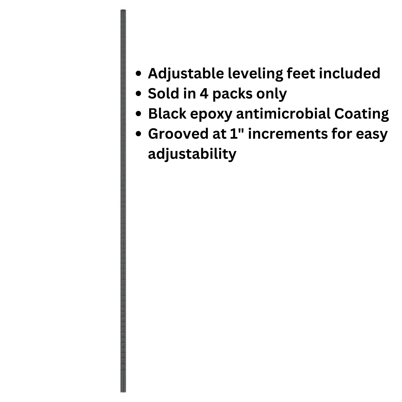 (2 PK) Black Epoxy Wire Shelving Sections 30in Depth 5 Sizes Walk In Cooler NSF