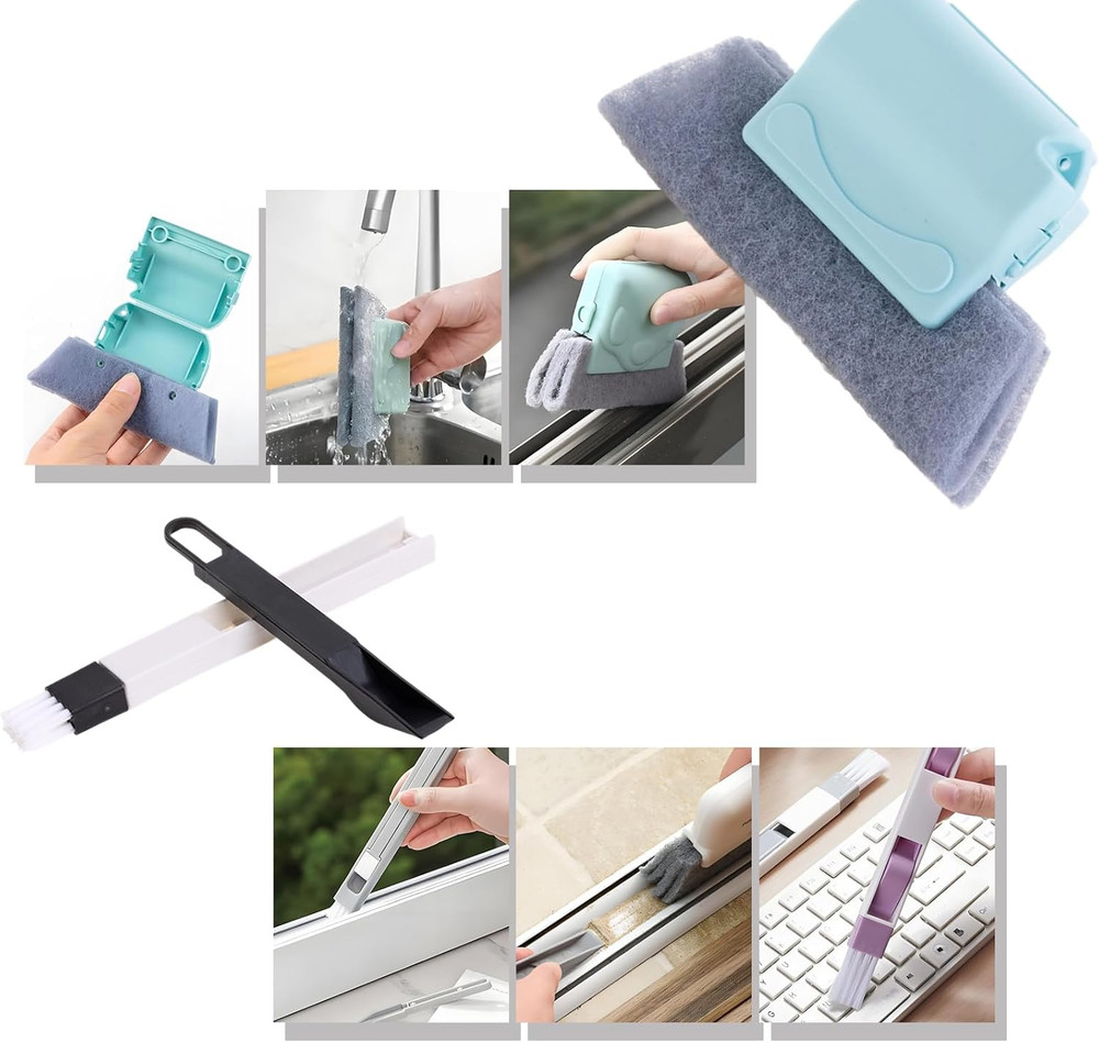 Magic Window Track Cleaning Tools Set, Window Sill Track Cleaner Tools, Clean Sc