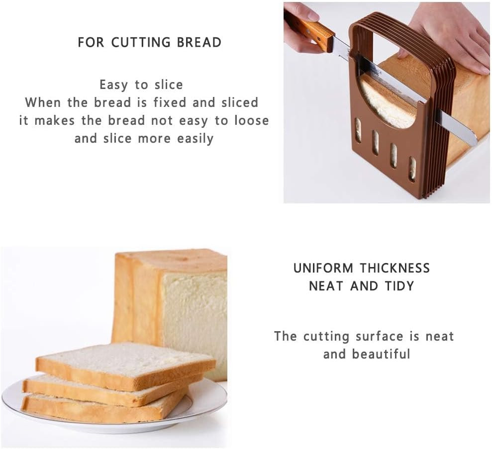 , Foldable Compact Bread Slicing Guide - Bake Slicer Cutter for Homemade Bread,