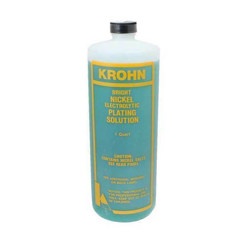Krohn Bright Nickel Electrolytic Plating Solution Bath 1 Quart