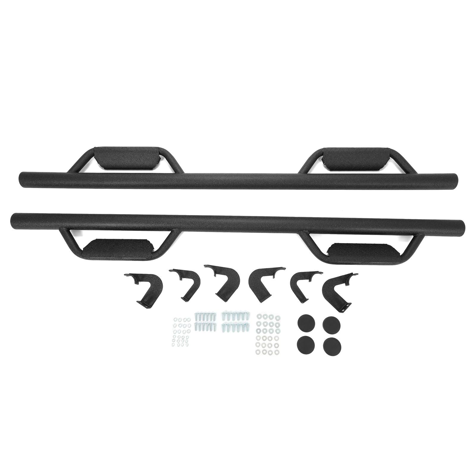 Pair For Toyota Tacoma 05-23 Black Double Cab Side Steps Nerf Bar Running Boards