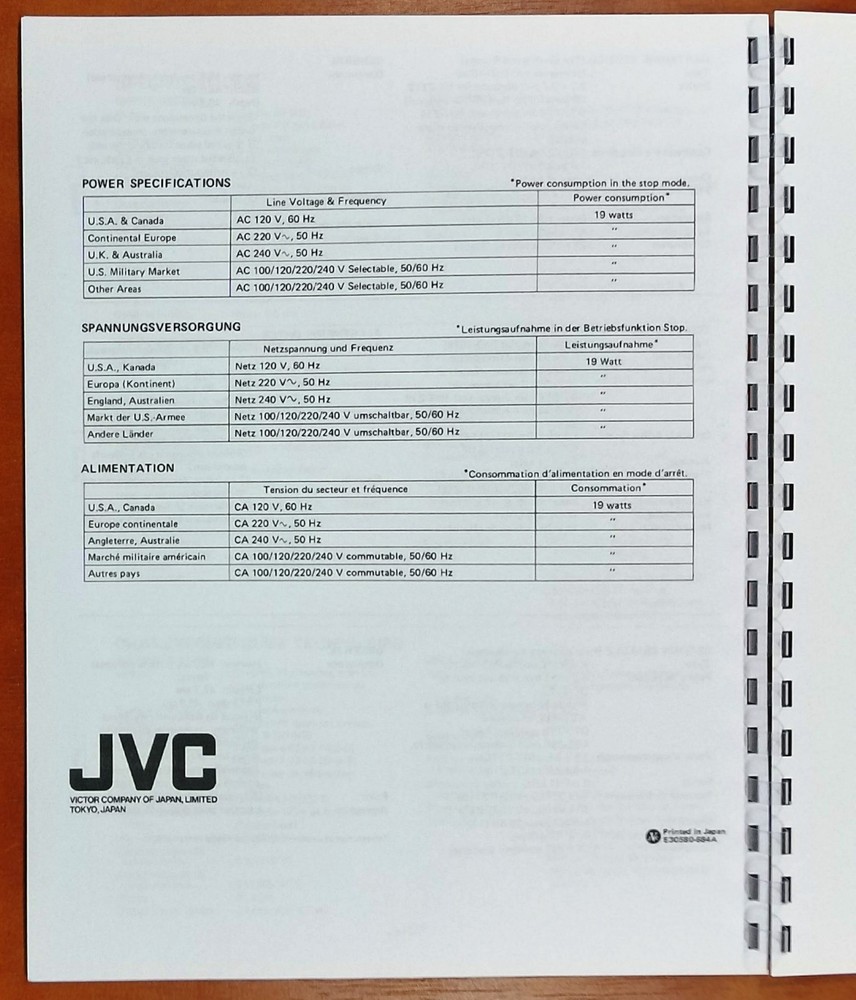 JVC QL-A7 Turntable Owners Manual