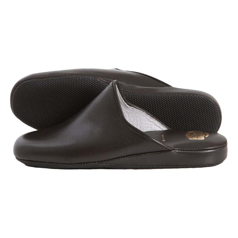 Slippers Men Leather Winter Model Rome