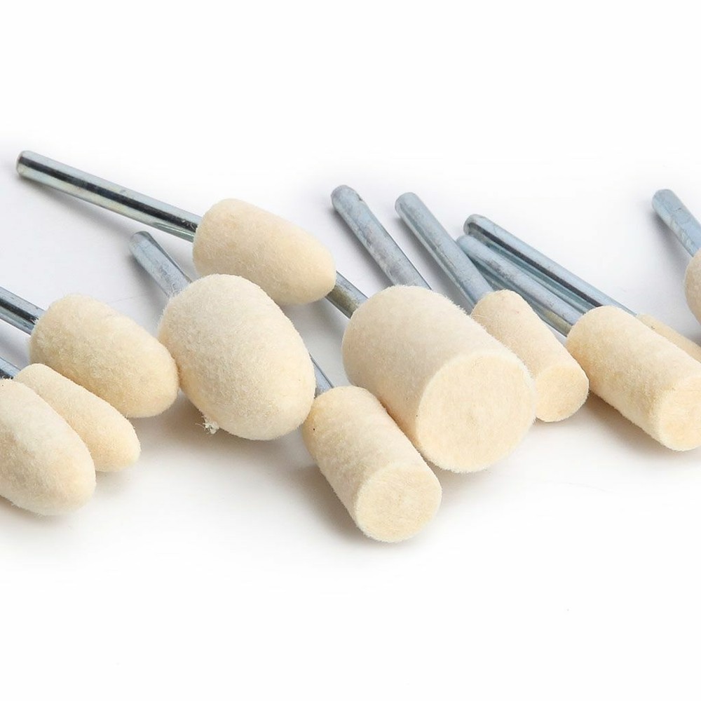 20pcs Wool Felt Polishing Bits Buffing Pads Tips Rotary Tool for Grinder Bit Kit