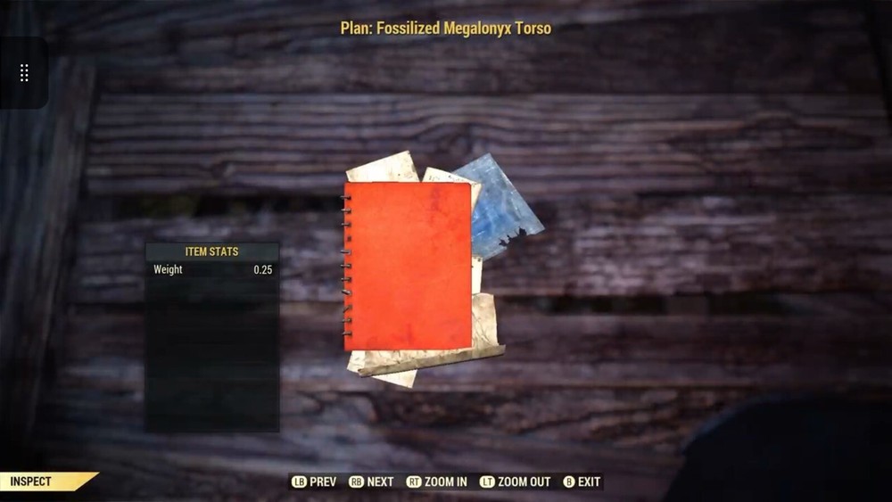 (Xbox) Fossilized Megalonyx Torso Plan