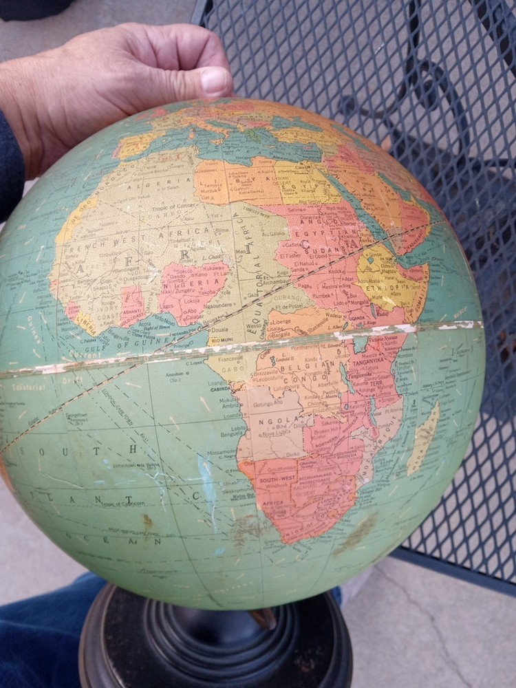 1930-1934 12" Replogle Standard Globe (Manchukuo) Deco