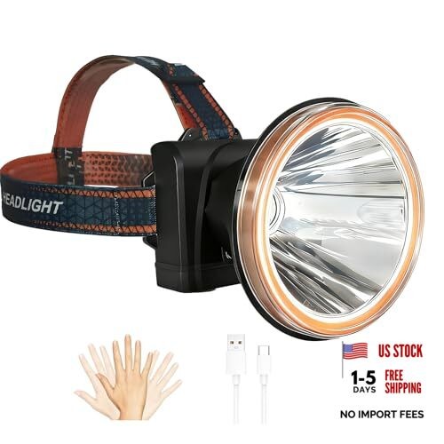 Ultra Bright LED Headlamp, 1000 Lumens Spotlight with Motion Sensor,