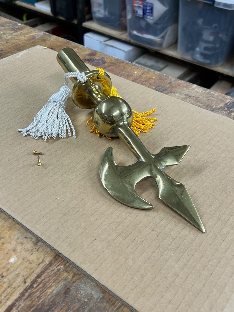 Solid Brass Ceremonial Halberd $100
