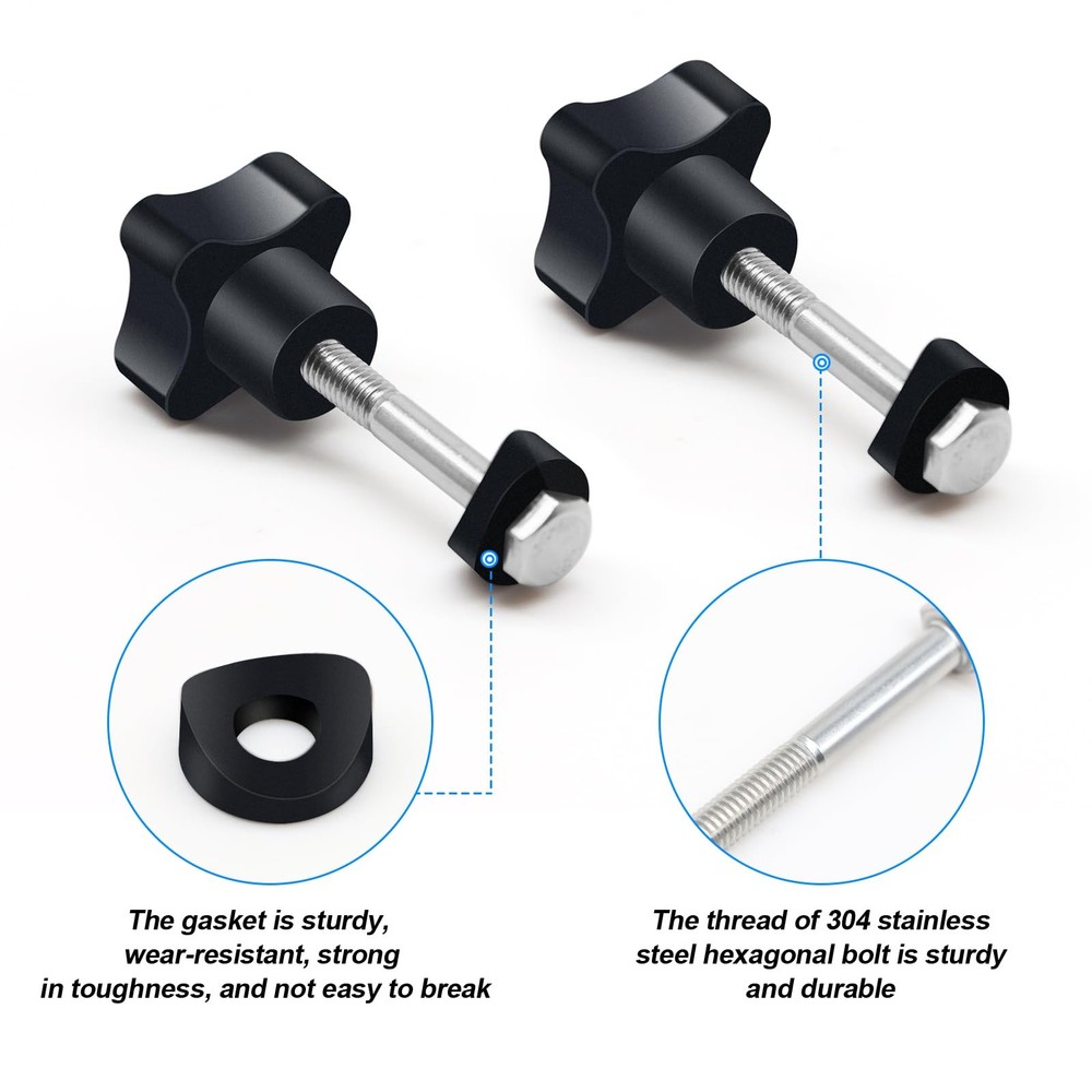Yasdyri Rollator Walker Replacement Knob 2 PCS Replacement Arm Adjustment Kno...