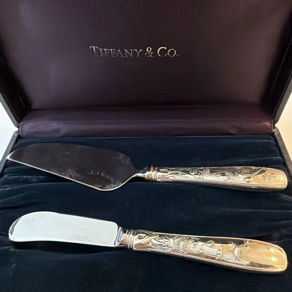 Tiffany & Co. Silver Cake Server and Butter Knife Set Used