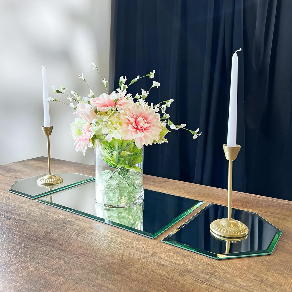 36" X 12" Runner Set, 5Mm Thick Beveled Glass Mirror