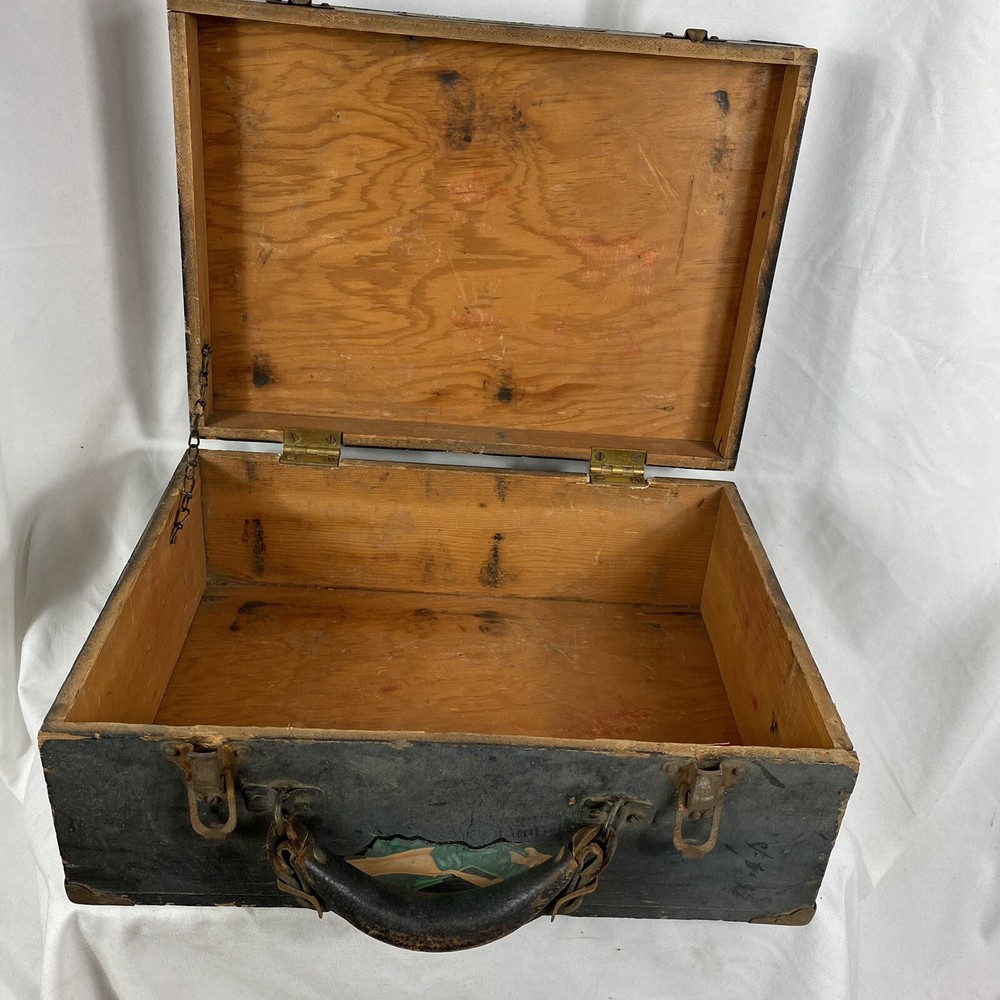 Original WWII US Navy Air Transport Personal Case w/ Pinups Pilot Named