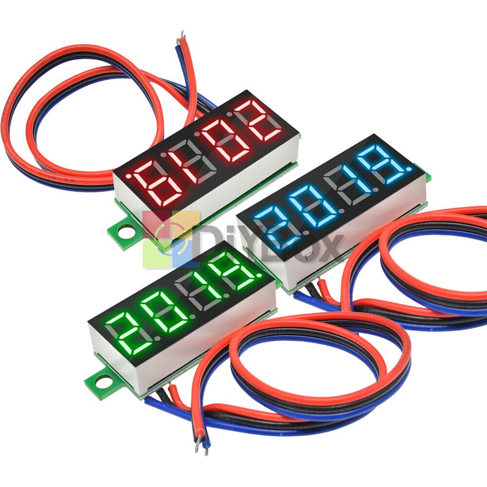 DC 0-100V 0.36 " 4-Digit Digital Voltmeter LED Voltage Tester Panel Meter 3-Wire