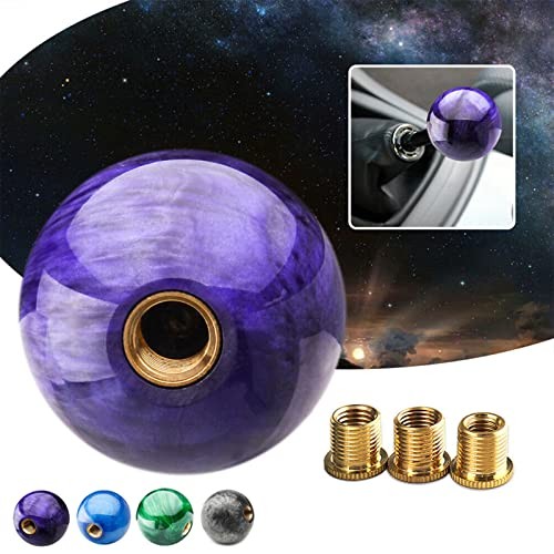 Shift knob Round Ball Marble Style Universal for Manual Automatic Purple