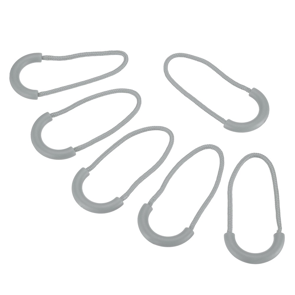 Zipper Pulls Replacement, 15 Pack Extension Cord Handle for Bags, Dark Gray