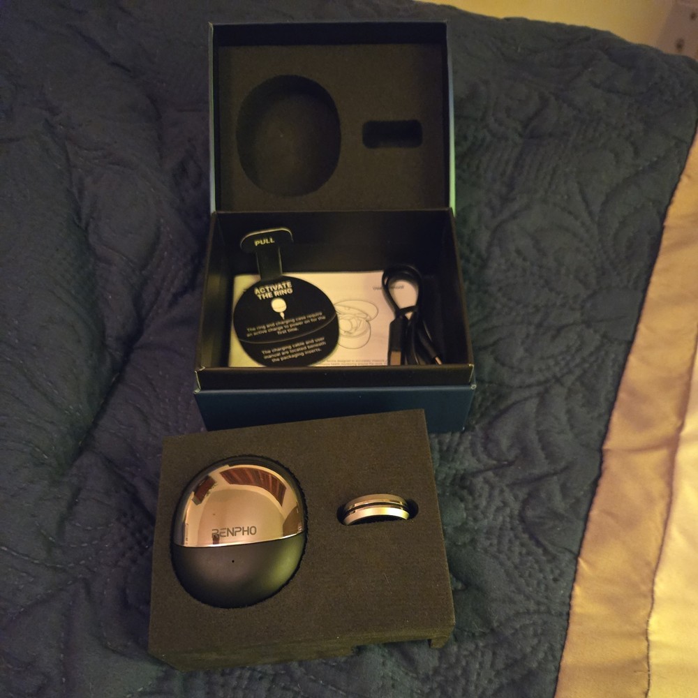 Renpho Lynx Smart Ring Size 8 Silver