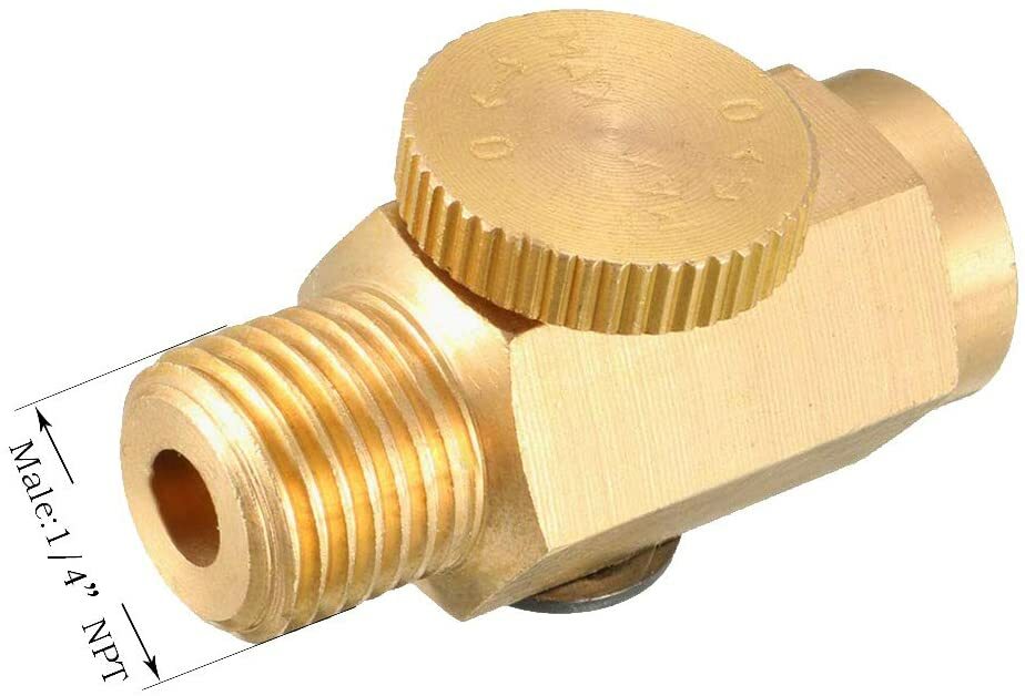 Pneumatic 1/4" NPT Inline Air Pressure Valve Regulator Compressed Solid Brass