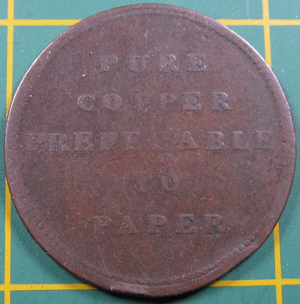 Canada Anonymous half penny token - Irishman