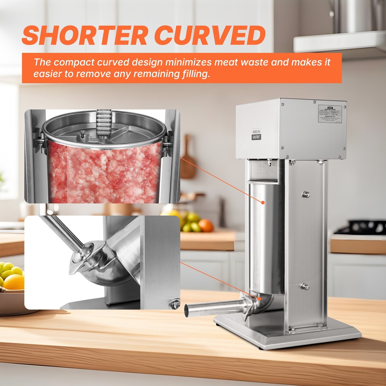 Morgangastro Electric Sausage Stuffer 10L 12L 15L Variable Speed Sausage Maker