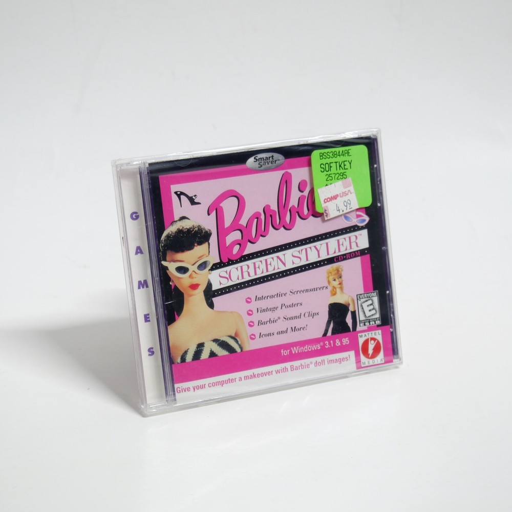 Vintage Barbie Screen Styler PC Activity CD 1997 for Windows 95
