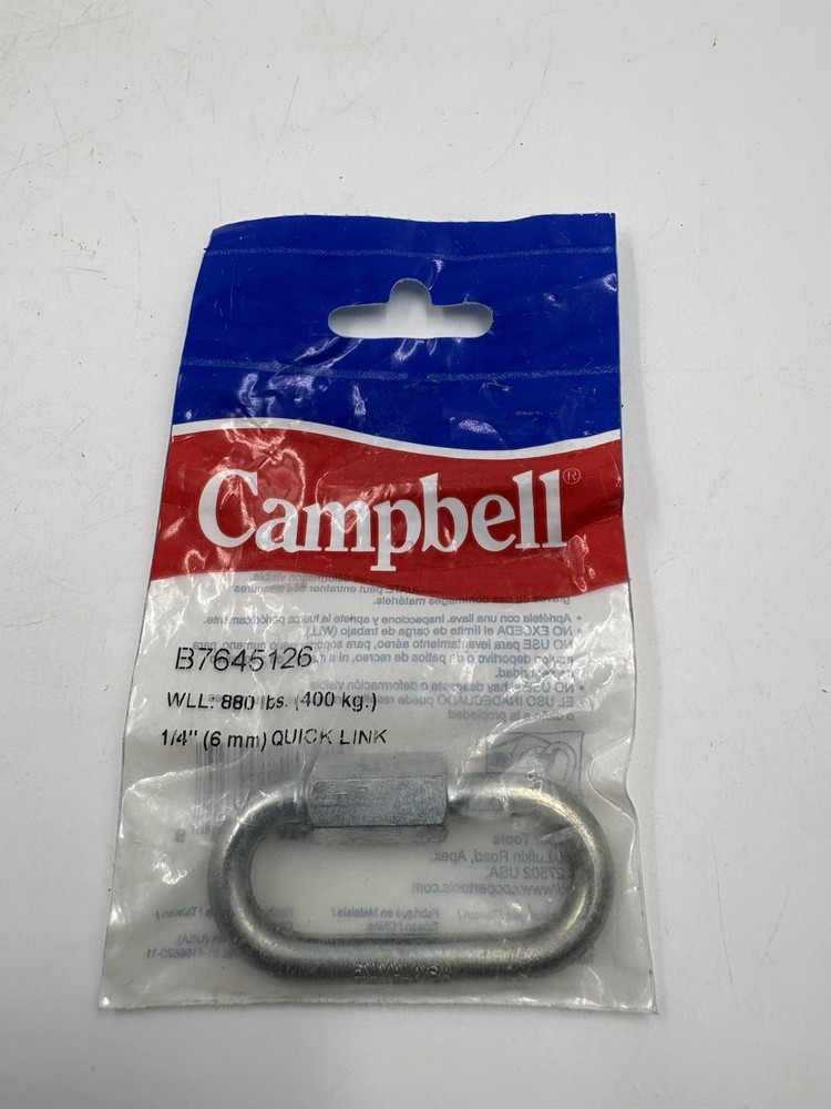 Campbell 1/4" (6mm) Type 7350 Quick Link Part #764-5126  NOS