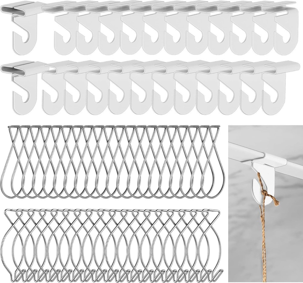 Drop Ceiling Hooks for Hanging Drop Ceiling Clips Suspended T-Bar Hooks for H...