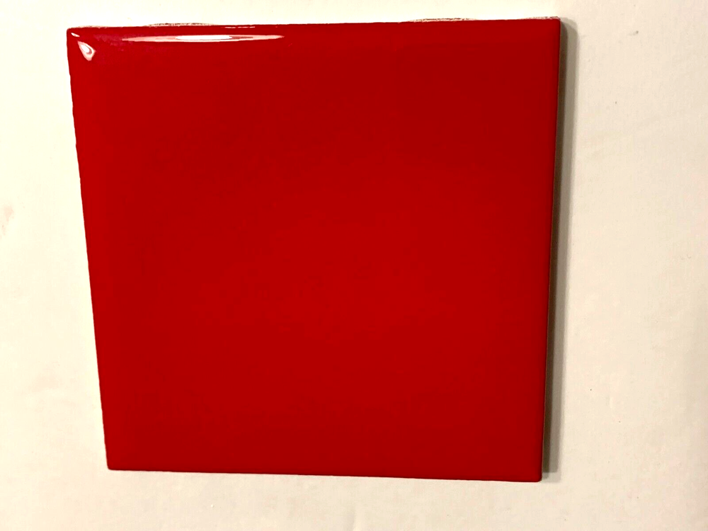 NEW AMERICAN OLEAN 4" x 4" CHERRY RED S01 GLOSS TILES