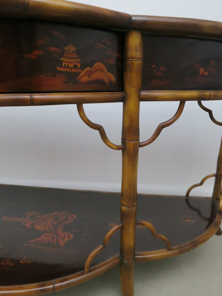 Burgundy Lacquered Asian style Sideboard