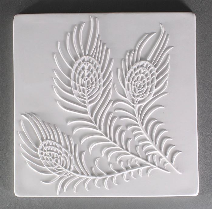 Small Peacock Texture Tile - Glass Fusing Mold