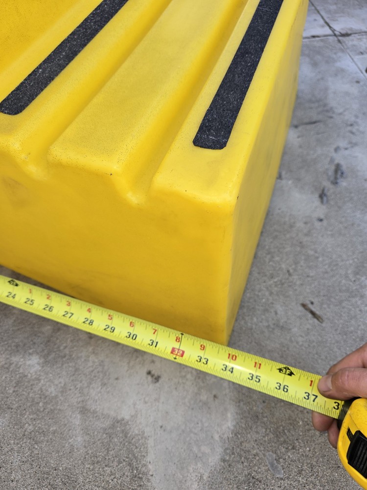 Vestil VST-3-Y Polyethylene Step Stool 3 Step Yellow