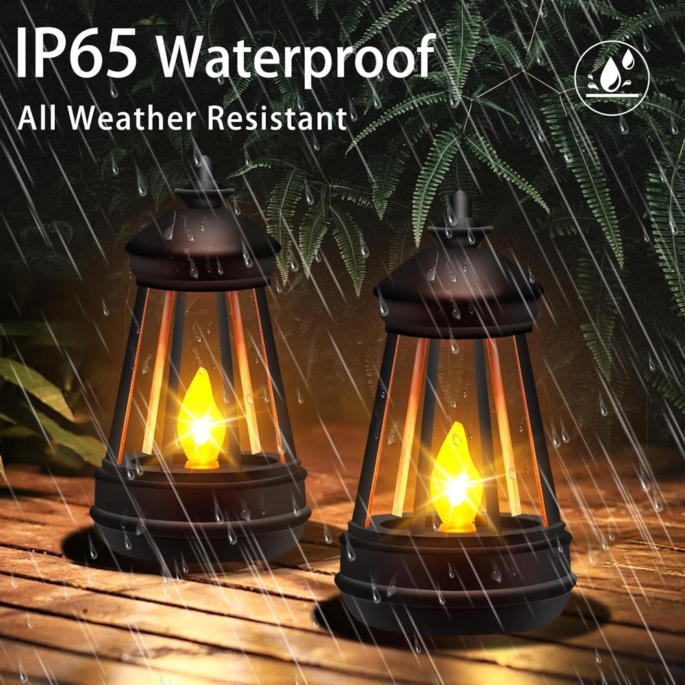 Mini Solar Lantern Lights Replacement for Outdoor Black Lantern-1 Pack,