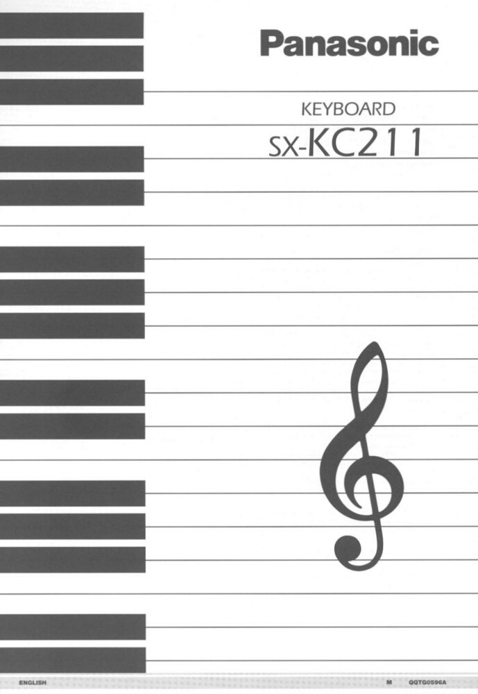 Panasonic SX-KC211 Keyboard Owners Instruction Manual