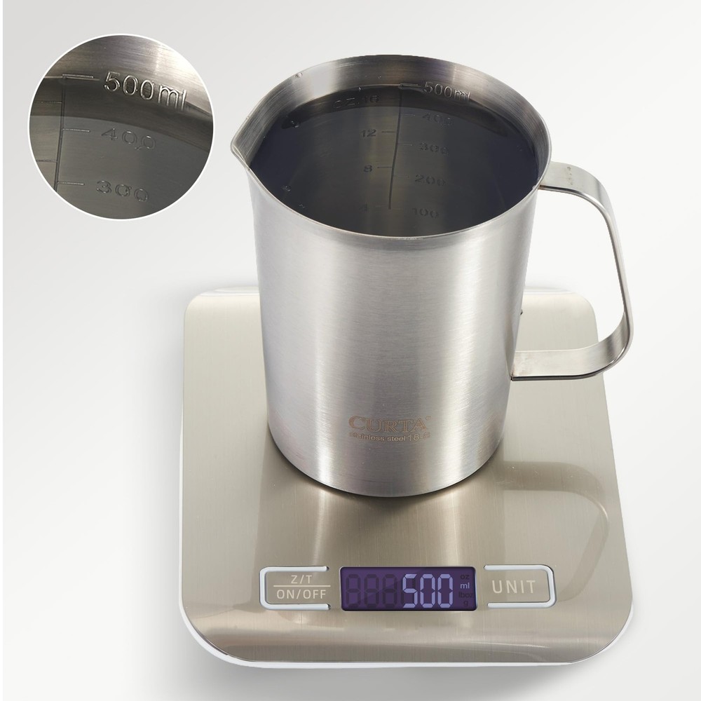 16oz Stainless Measuring Cup Pitcher w Handle