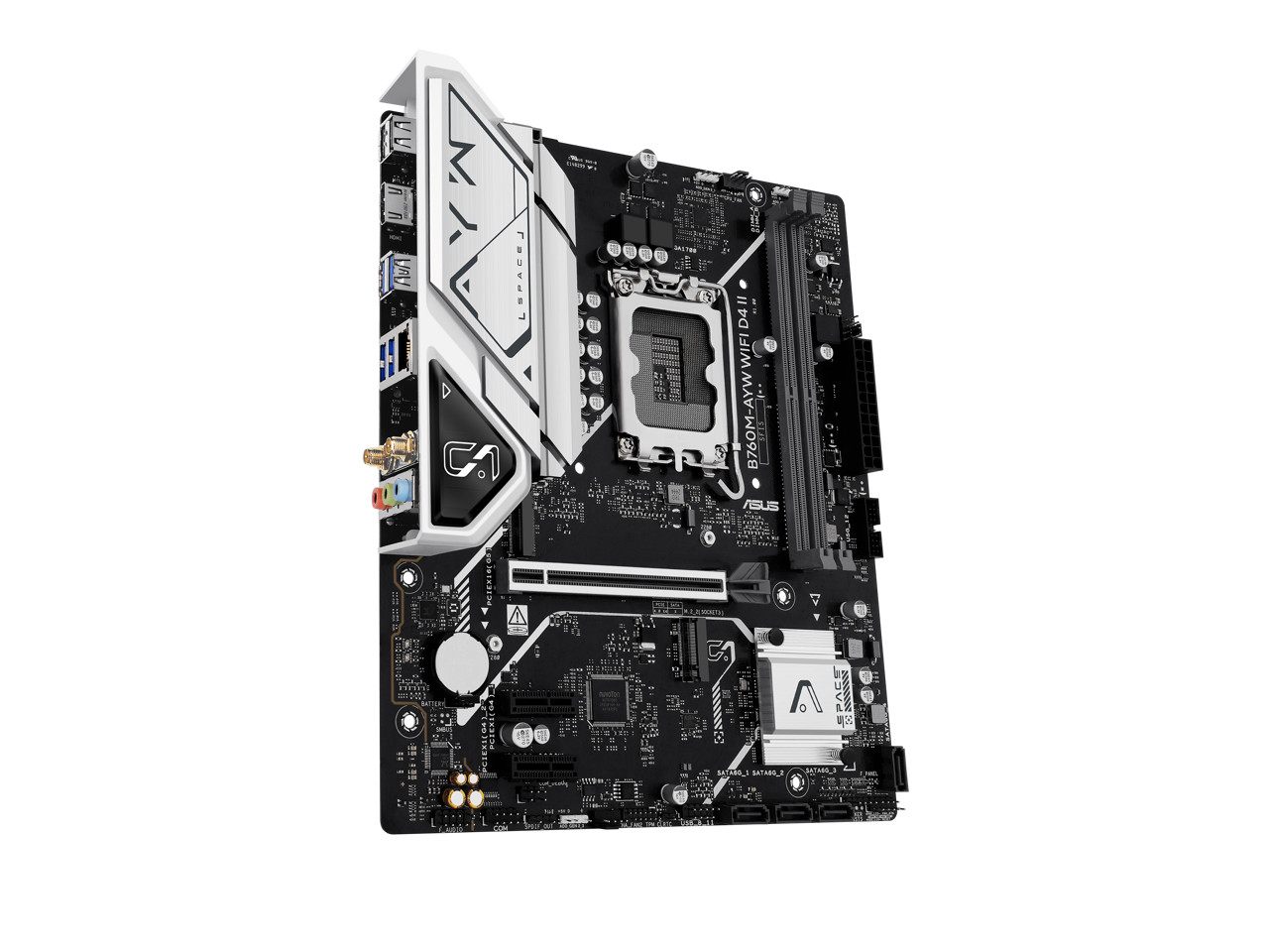 ASUS B760M-AYW WIFI D4 II LGA 1700 Intel B760 Micro ATX Motherboard