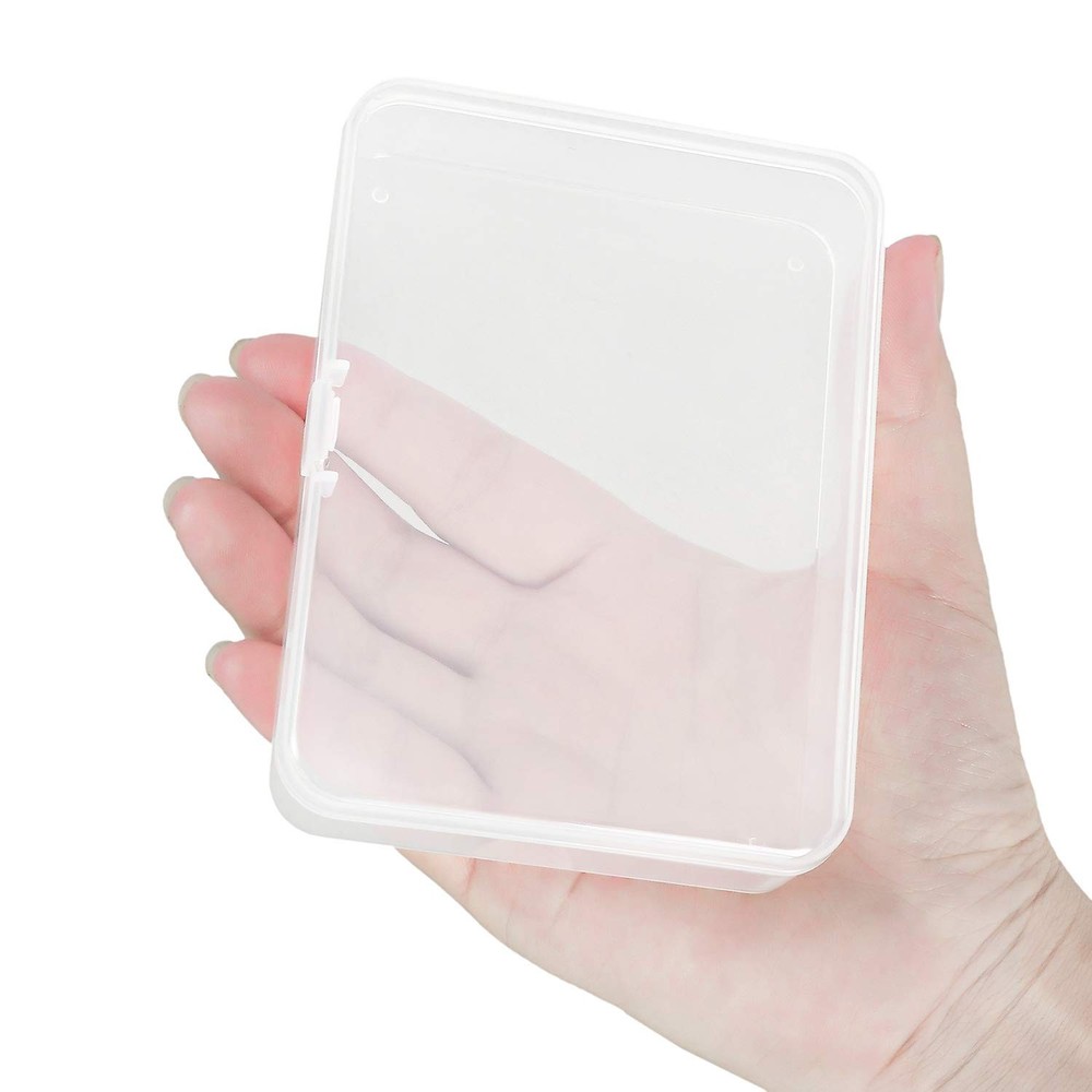 Kingrol 18 Pack Mini Clear Plastic Storage Containers with Lids, 4-1/2