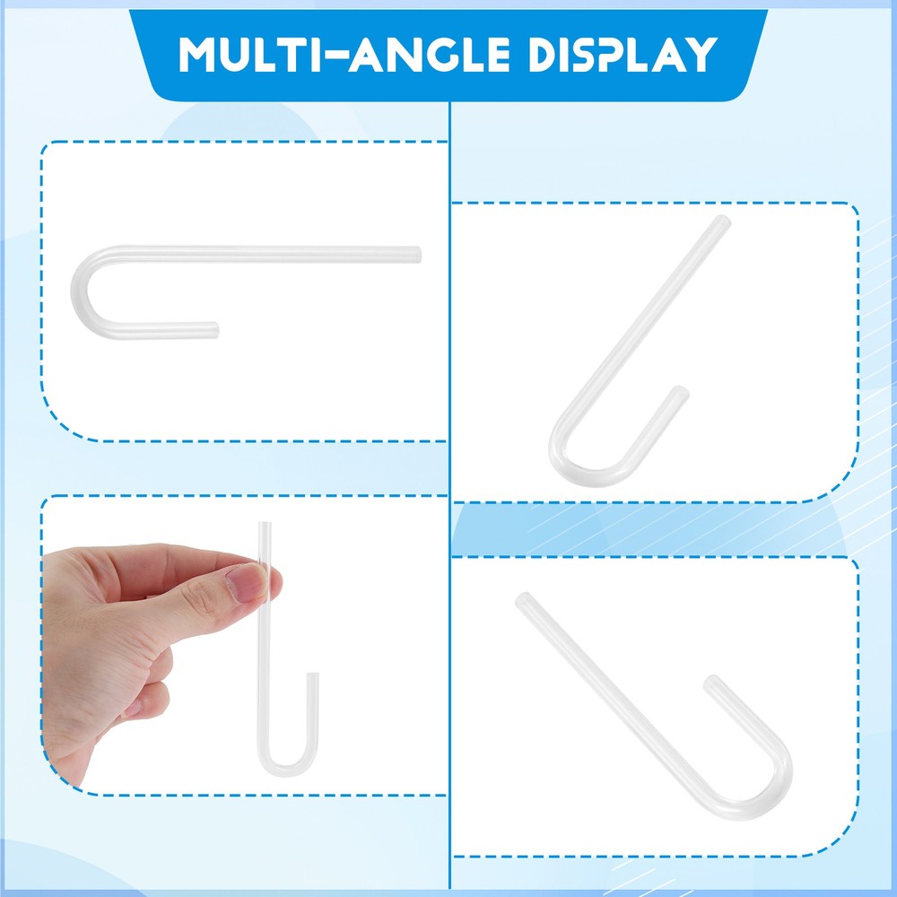 6pcs Acrylic Pipe U Shape Tube Bend for Aquarium Co2 System/Diffuser B8Y28786