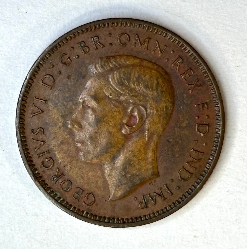 1940 Great Britain Farthing Bronze Coin KM# 843