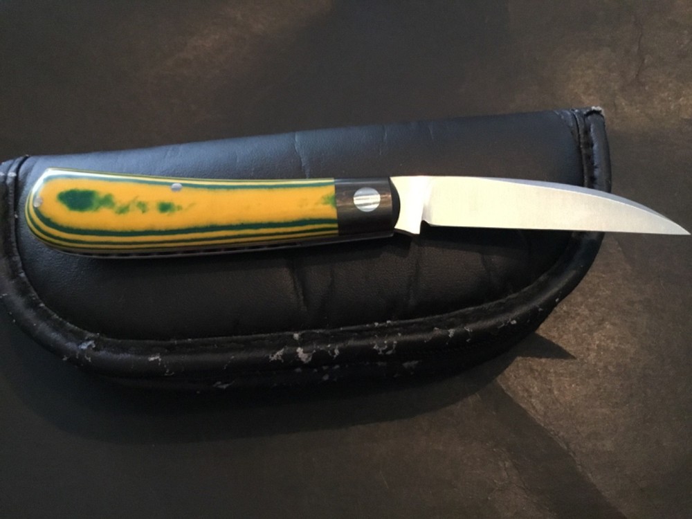 Custom Jason Tabor Wharncliffe Swayback Slipjoint Folder Folding Knife