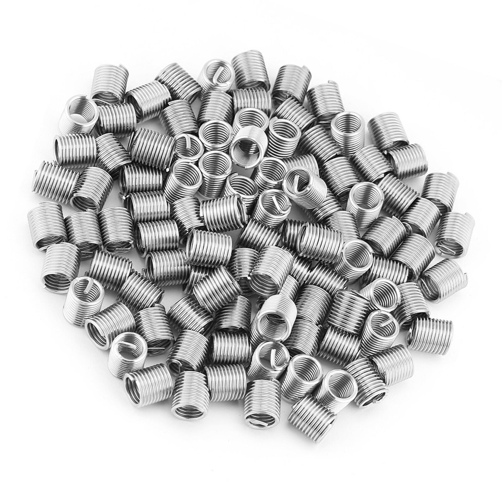 100pcs Stainless Steel SS304 Coiled Wire Helical Screw Thread Inserts