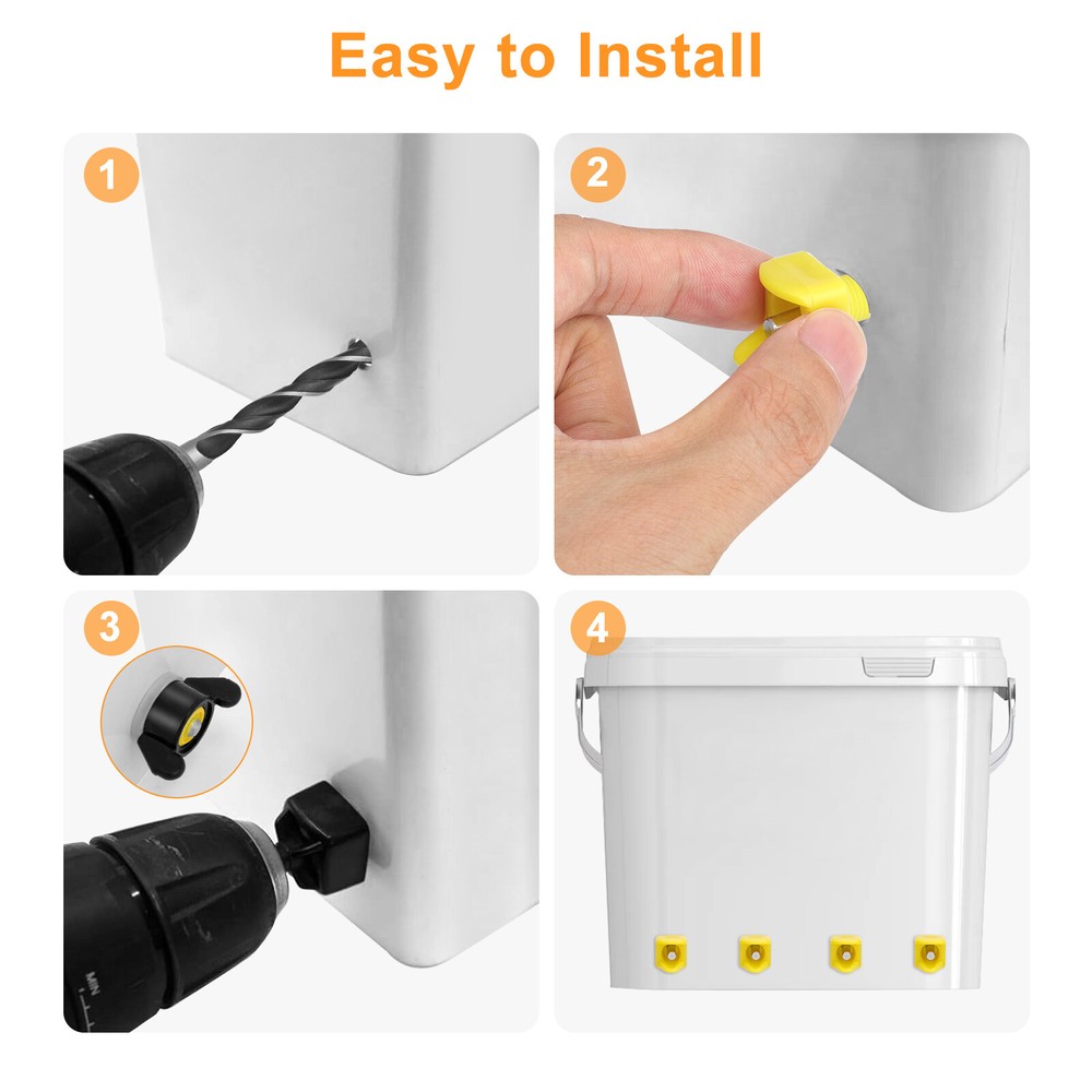 15Pcs Automatic Chicken Nipples Waterer with Drill Bits No Leak Poultry Drinking