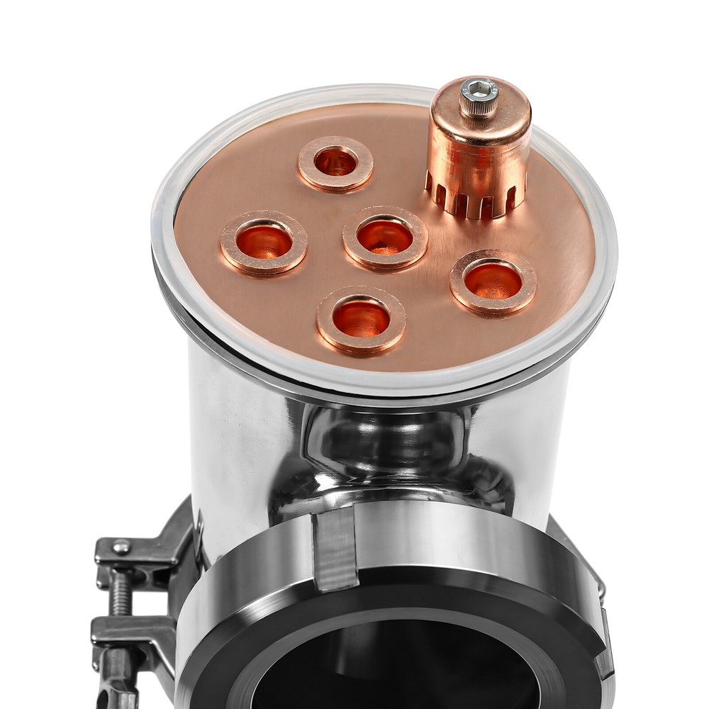 4" Inch Stainless Moonshine Still Reflux Column With Copper Bubble Plate 6 Layer